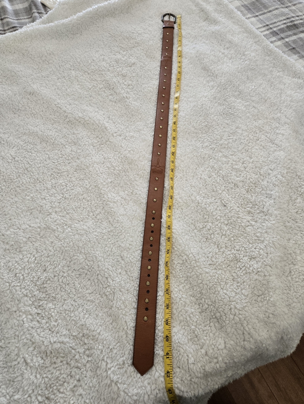 Spell Vintage Brass Studded Leather Belt M/L 🤎 - Picture 3 of 9